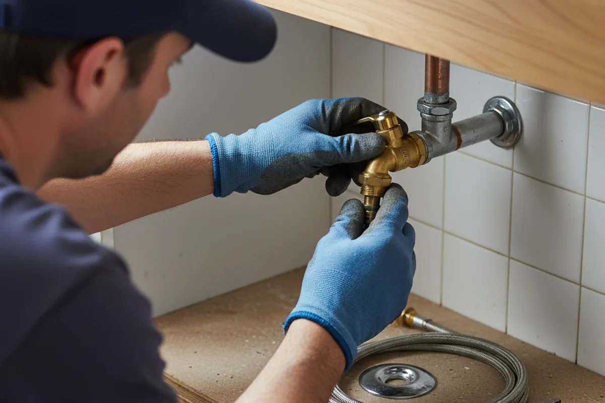 Shutoff valve and fitting work during Faucet and Fixture Repair in Irvington